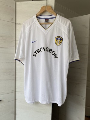 Nike Leeds United Home Football Jersey Strongbow Cider Sponsor White Classic