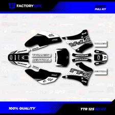 Black & Gray Shift Racing Graphics Kit fits 00-07 YAMAHA TTR125 TTR 125 decal