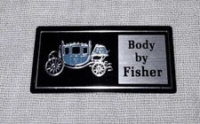 1978-1988 FISHER BODY CARRIAGE GENERAL MOTORS GM DOOR SILL PLATE STICKER EMBLEM