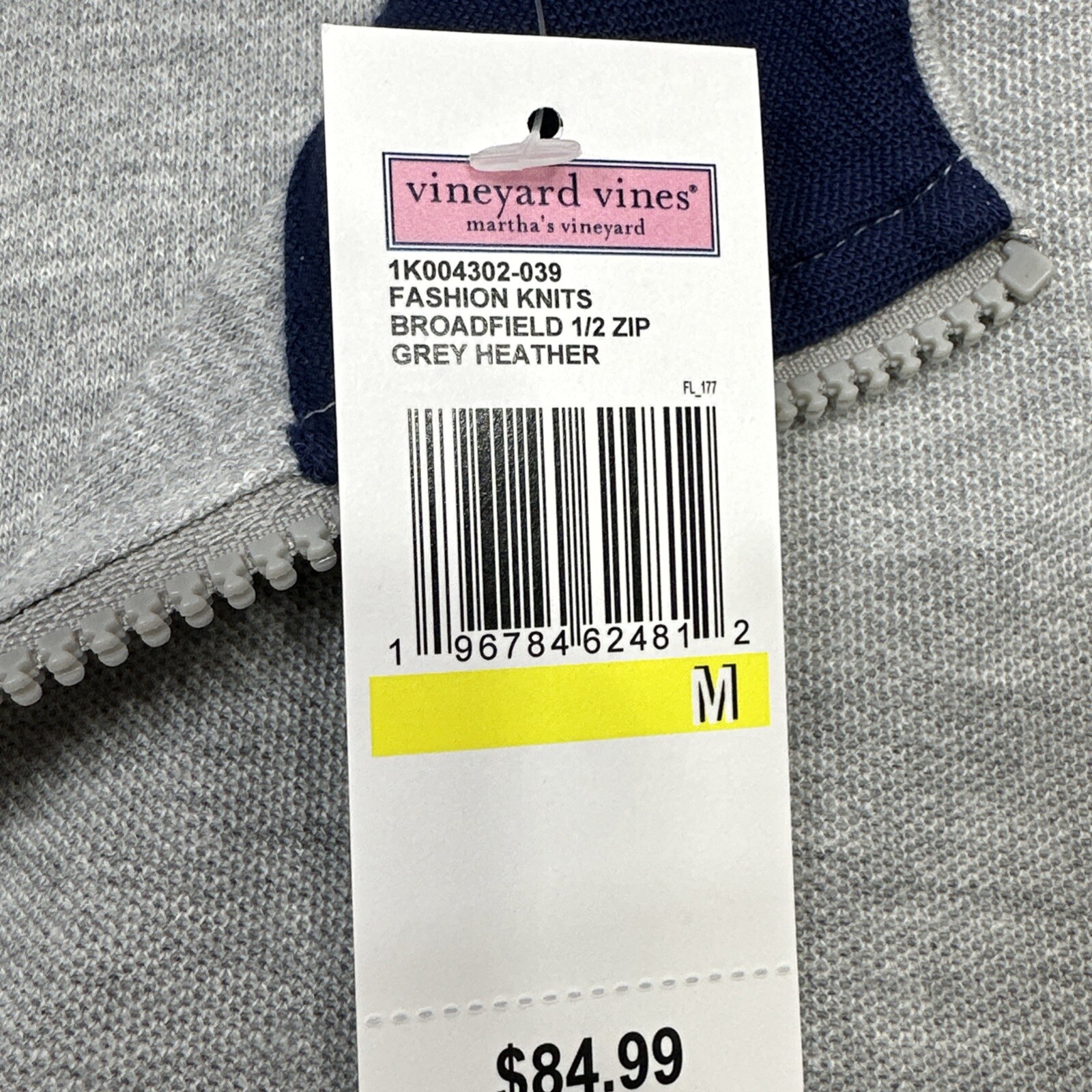 Vineyard Vines Broadfield Pullover Medium Gray Ha… - image 3