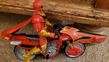 Power Rangers Mystic Force Red Ranger Figure & Flame Cycle w/ Missile Firing Act