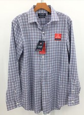 Chaps Mens Classic-Fit Performance Button-Down Shirt Blue Plaid M NWT AA11 -7