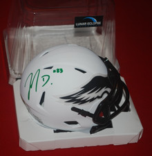 JAHAN DOTSON EAGLES Signed Lunar Eclipse Mini Helmet Beckett COA 2W921787