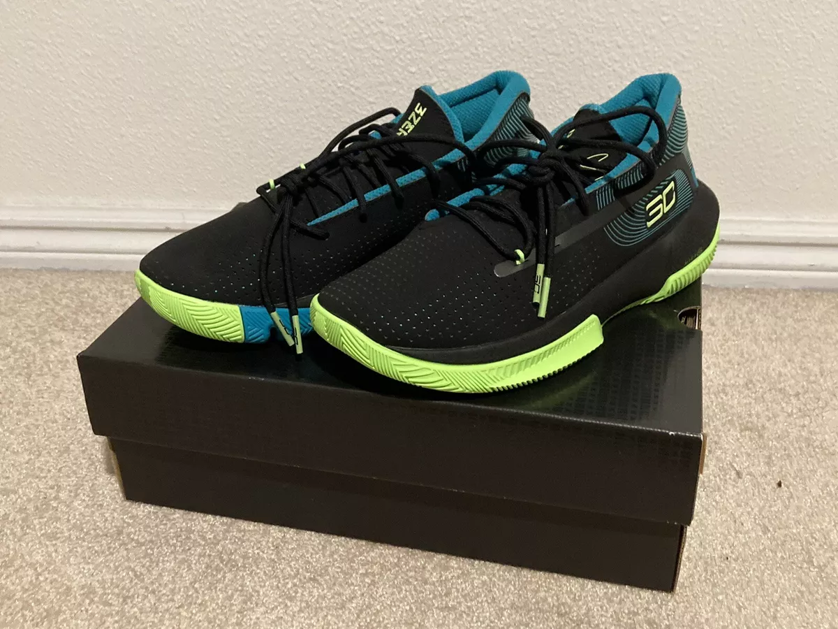 Under Armour UA SC 3ZERO III Curry Black Blue Green Basketball