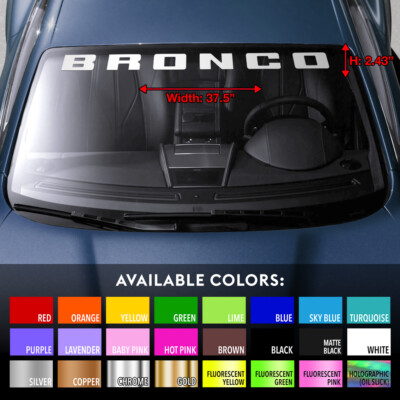 Windshield Banner Vinyl Decal Sticker fit for Sport Raptor SUV Ford Bronco 
