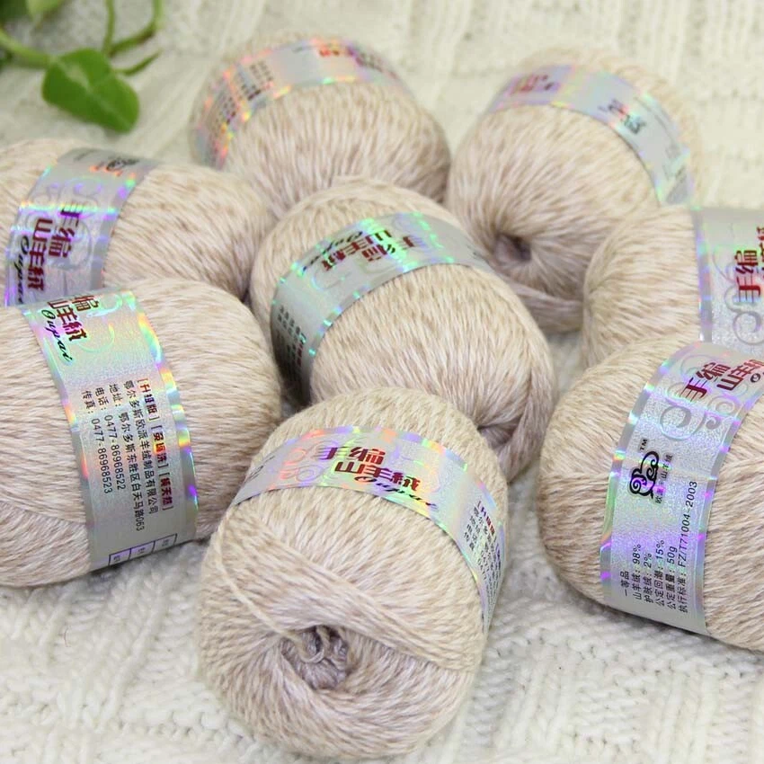 New Sale Soft 8 Skeins x50g Pure Cashmere Blankets Hand DIY Knit Wool Yarn 35