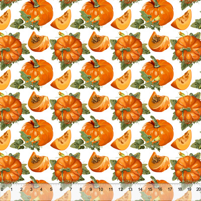 Fall Pumpkins - Home Decor Fabric Polyester 62'' W Sold by the Yard