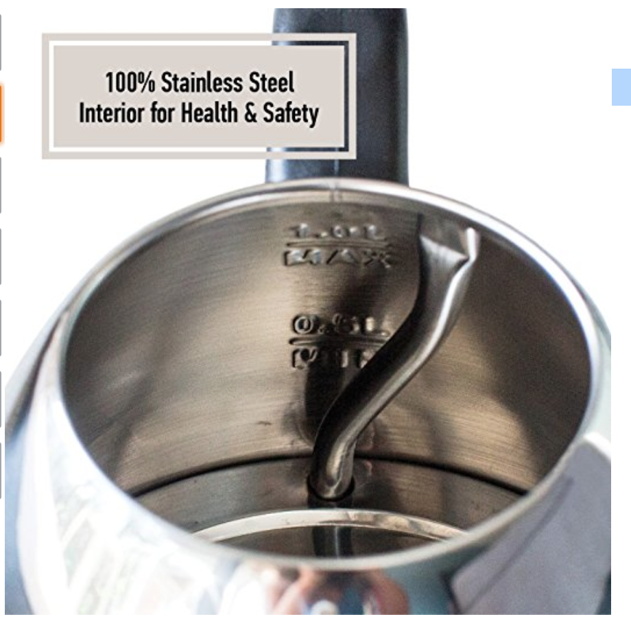 Willow & Everett 1 Litre Electric Gooseneck Coffee Kettle Silver for