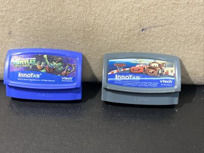 Vtech InnoTab Disney Pixar Cars 2 + TMNT Turtle Power Cartridge Games ...