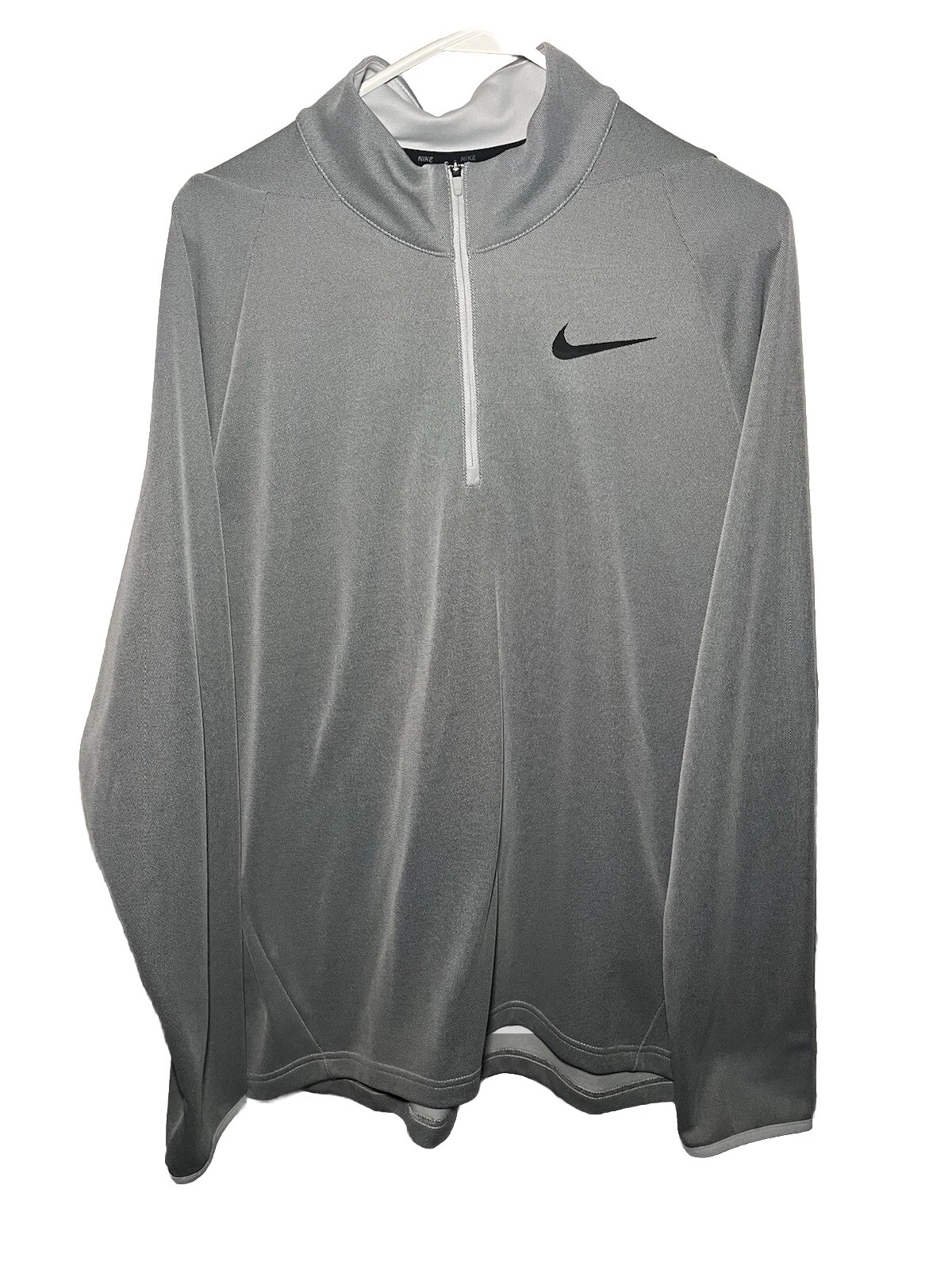 Large Nike Mens Training Therma 1/4 Zip Pullover Jacket Gray 2XL CJ7661