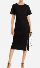 Line & Dot L34218 Womens Black Ribbed Ratha Knit Dress Size M
