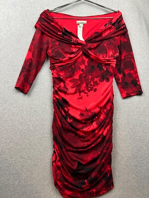 Muse Boston Proper Ruched Cocktail Dress  Bodycon Womens Size 8 Whimsygoth *