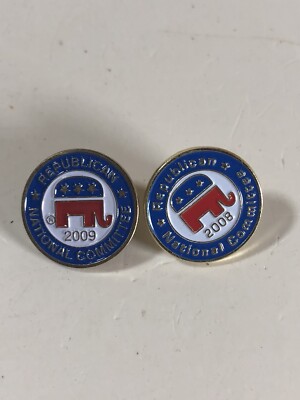 2008 & 2009 Lot of Republican National Committee Pin Gold Tone Red White Blue