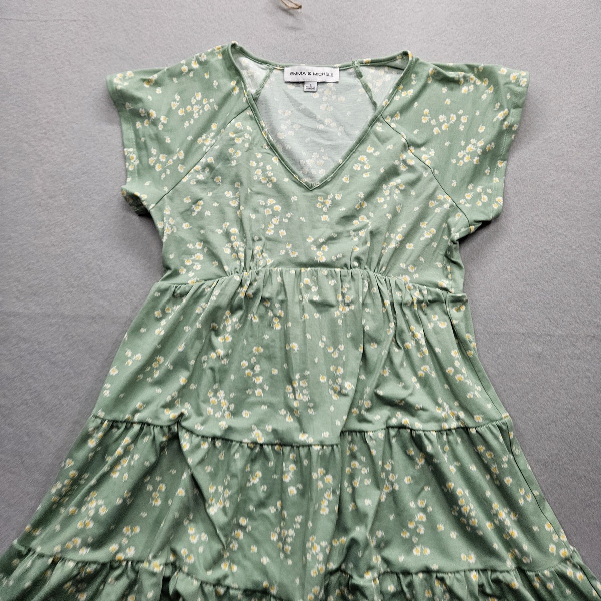 Emma & Michele Women's Small Green Floral Dress