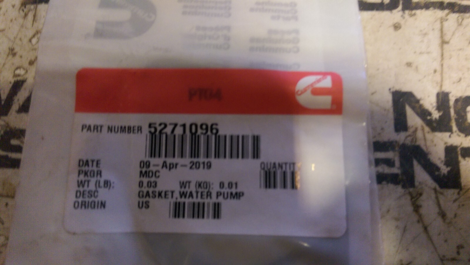 5271096 CUMMINS WATER PUMP GASKET | eBay 