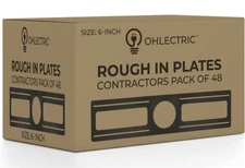 New Ohlectric (OL-48065 48-Pk) Recessed Led Light Plates Slim Light Kit Bracket