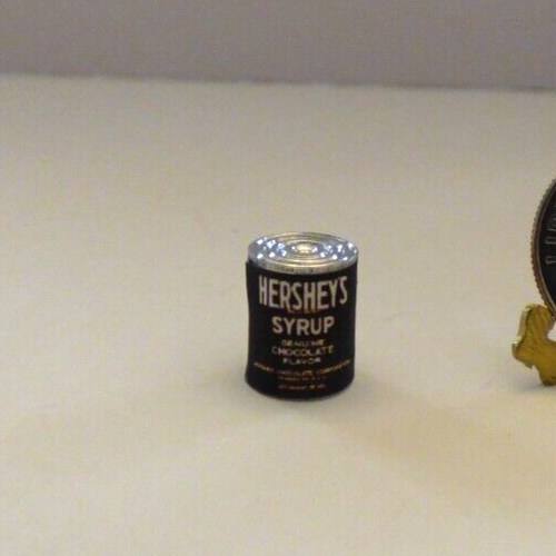 Dollhouse Miniature Can of Hershey's Syrup - Handcrafted - Afbeelding 1 van 2