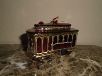 Pottery Barn Blown Glass San Francisco Trolly Car Christmas Ornament Pottery Barn Blown Glass San Francisco Trolly Car Christmas Ornament