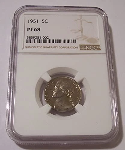 1951 Jefferson Nickel Proof PF68 NGC