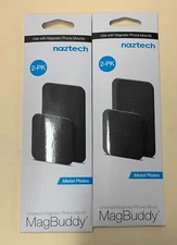2 unit Naztech Ultra-Thin Plates,2 Extra/Spare Plates for MagBuddy Phone Mount