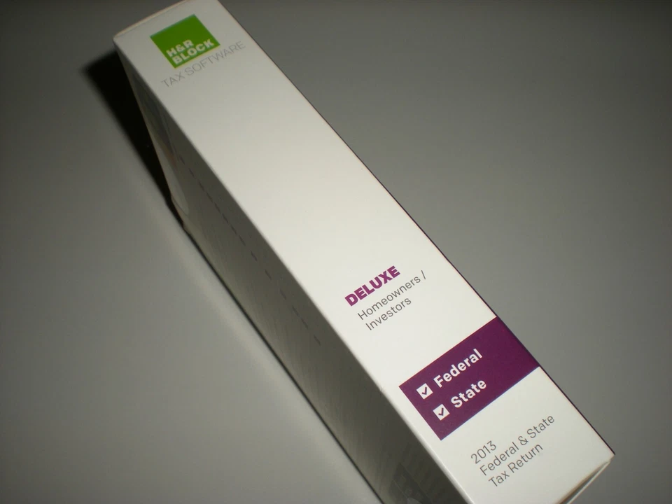 H&R Block 2013 Deluxe Federal & State. Imports Turbotax. Sealed retail box.  - Image 4 of 4