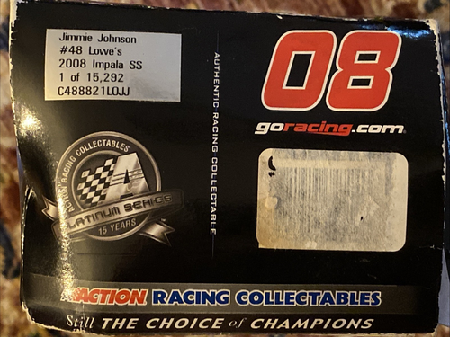 Jimmie Johnson 2008 Lowe's Impala SS 1:24 scale NASCAR Diecast Mint Condition - Picture 6 of 9