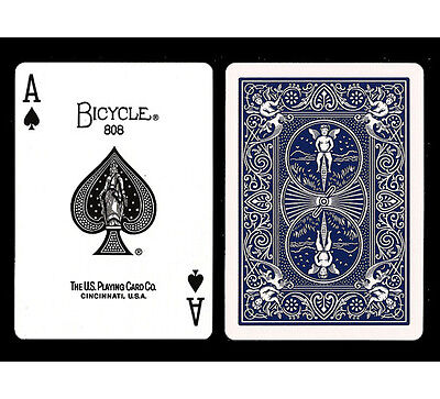 Bicycle Rider Back 808 poker rack single deck Playing Cards BLUE made in  USA 73854008089 | eBay