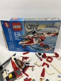 Lego City Rescue Helicopter Set 7903  w/ Instructions, Box Near Complete