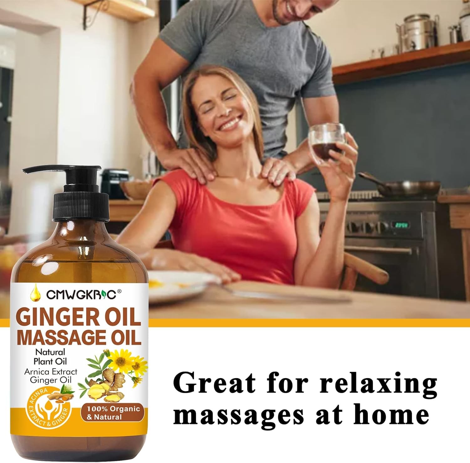 2 Pack Ginger Oil Lymphatic Drainage Massage,Belly Ginger... 