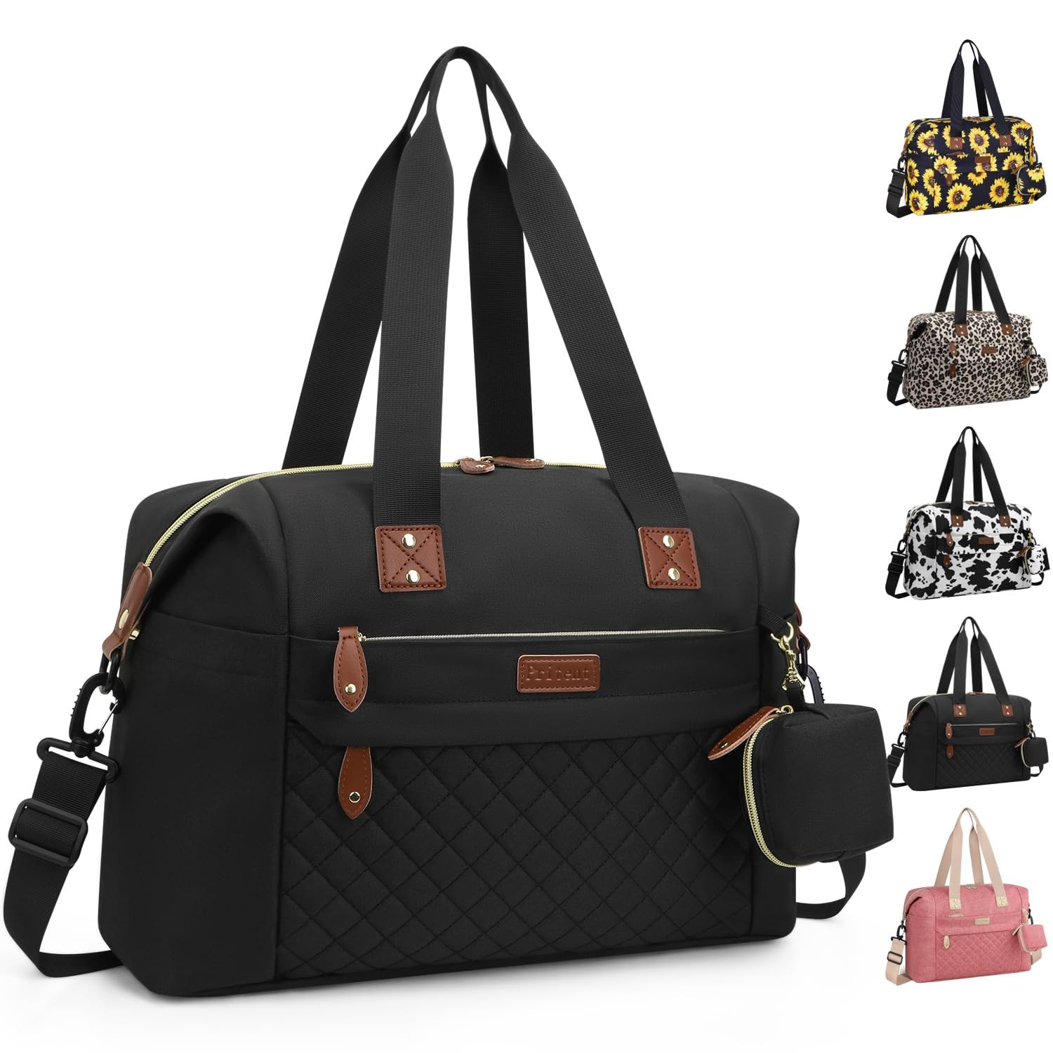 Diaper Bag Tote - Diaper Baby Bags with Pacifier Case, Shoulder Straps, Strol...-image