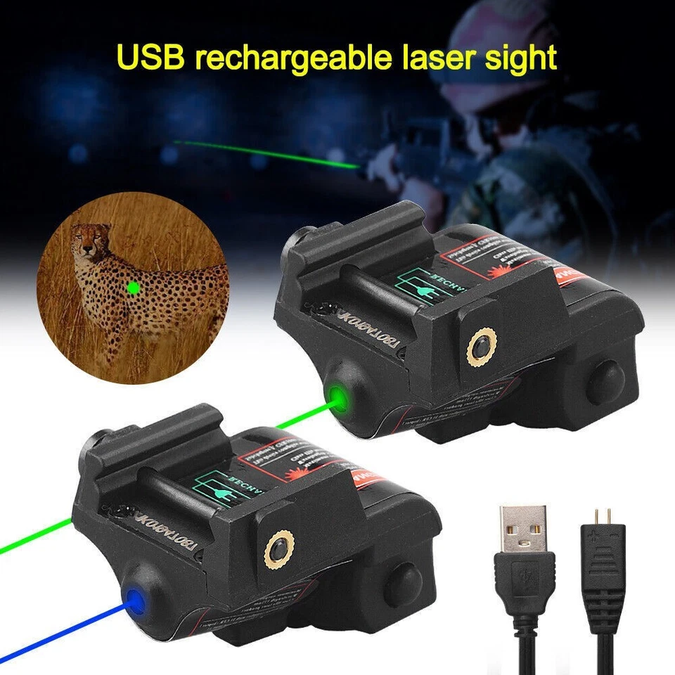 USB Rechargeable Green Blue Laser Sight For Pistol Glock 17 19 Taurus G2C G3 G3C - Image 3 of 4