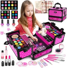 Hollyhi 59 Pcs Kids Makeup Kit for Girl, Washable Play Toys Set for...