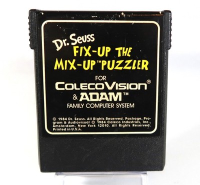 Colecovision: Dr. Seuss: Fix-Up the Mix-Up Puzzler Cartridge - Tested & WORKS!