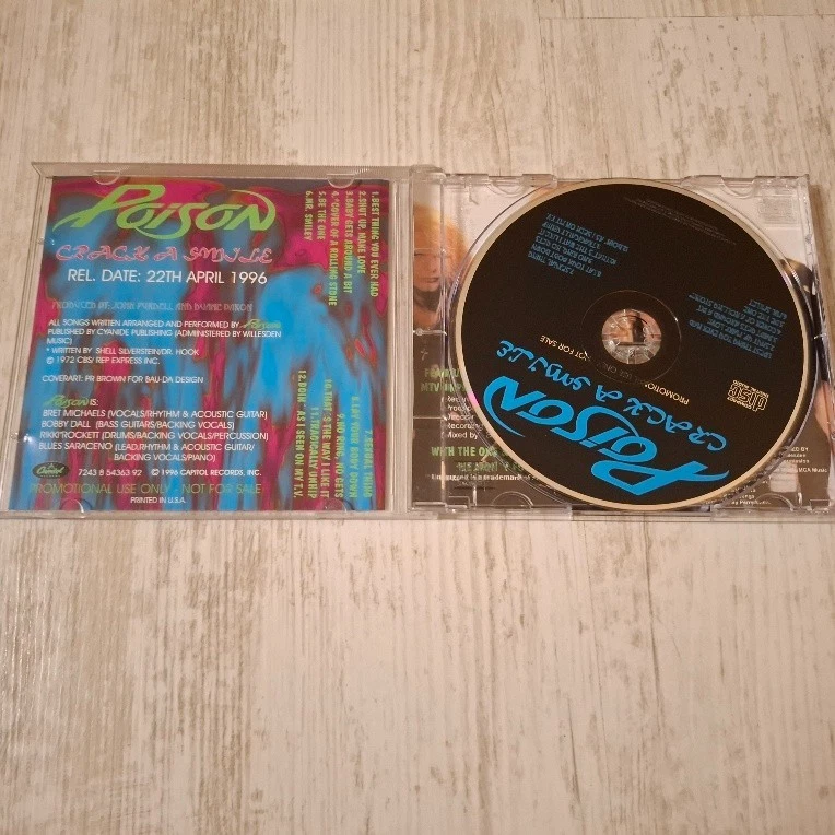 Poison - Crack A Smile And More CD USA Promo mega rar - Bild 2 von 3