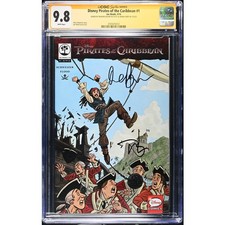 Disney Pirates of the Carribean #1__CGC 9.8 SS__Signed by Depp and Bloom