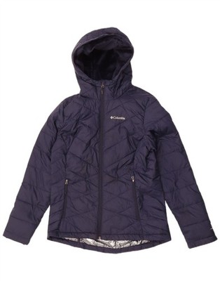 Columbia Omni-Heat wattierte Damenjacke mit Kapuze UK 38 Medium Navy Blau BL07