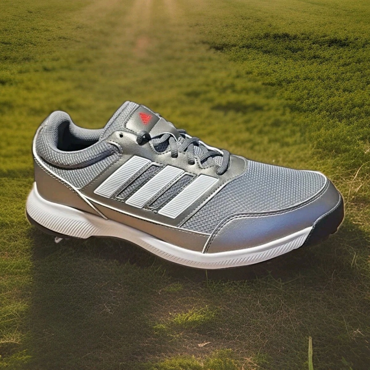 Adidas Tech Response 2.0 Gray Silver Metallic Mens Spike  display picture 3