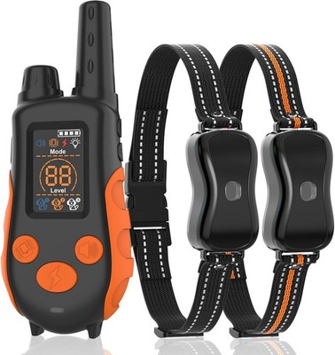 3300FT Shock Dog Training Collar For 2 Pet Rechargeable Remote Waterproof