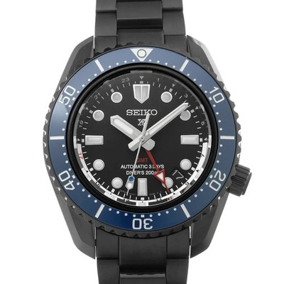 Seiko GMT SBEJ023 ( 6R54-00J0) 48.6mm Stainless Steel Black Wristwatch #WW9257