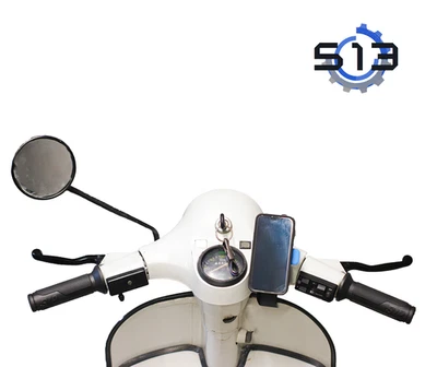 Vespa PX Porta Telefono Supporto Smartphone Navigatore Manubrio Vespa - Immagine 1 di 4