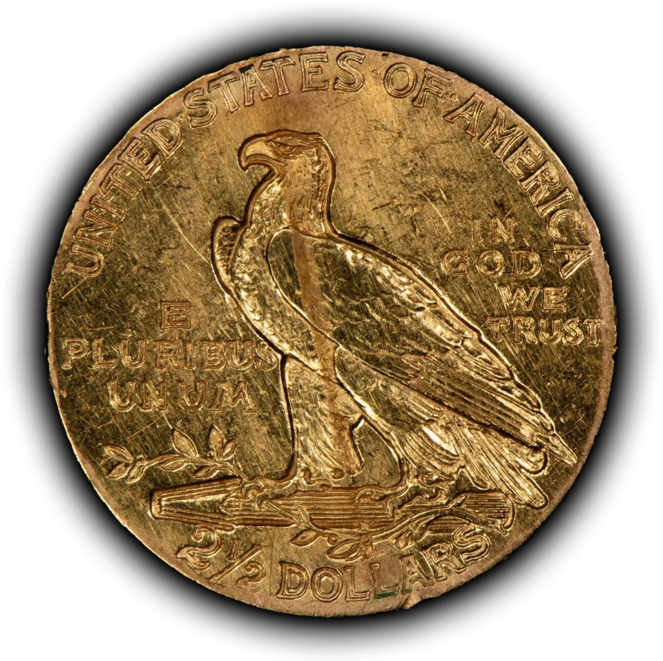 1908 G$2.50 Indian Head Gold Quarter Eagle - Authentic US Coin - SKU-G5678 - Image 3 of 4