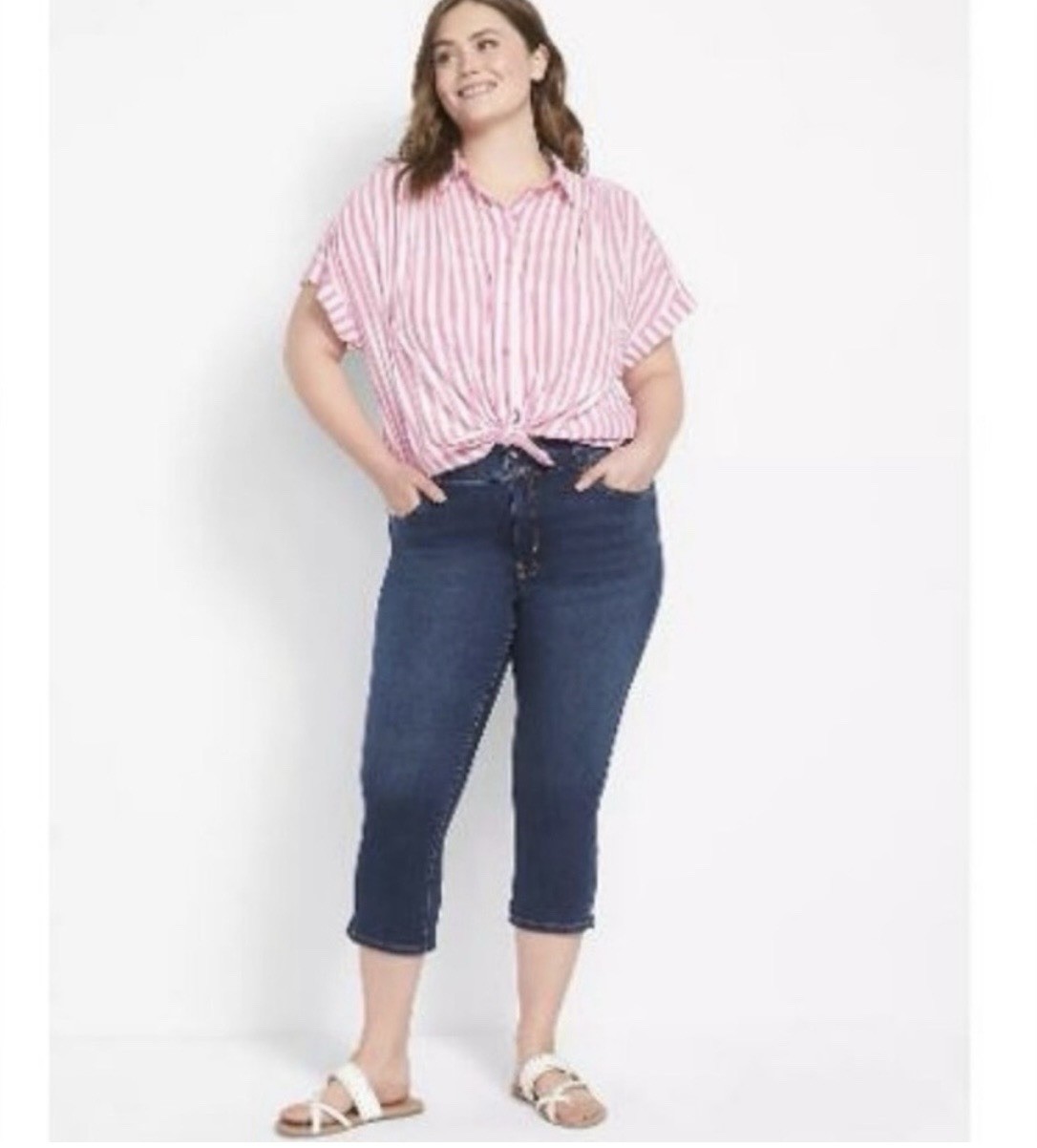 Lane Bryant Women’s Blue Genius Fit Capri Jeans - Size 18