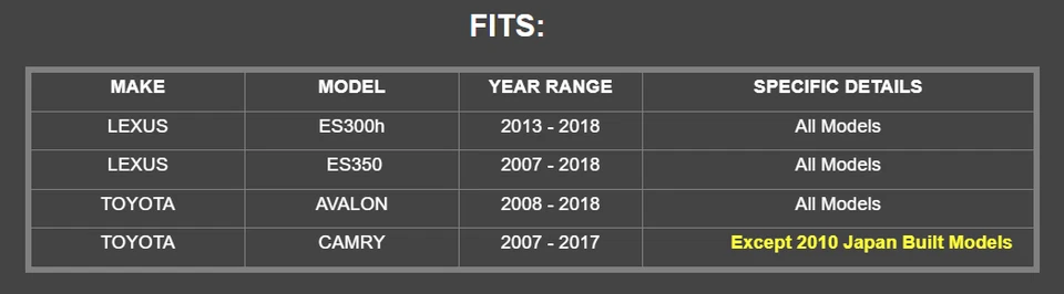 OEM Genuine Toyota Camry 2007-17 Front 04465-AZ216 & Rear 04466-AZ207 Brake Pads - Image 2 of 4