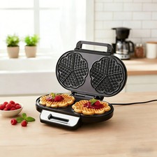 1200W Electric Waffle Maker Electric Waffle Maker Double-Side Heating Plates UK