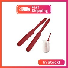 2Pcs Silicone Jar Spatula,9 Inch Jam Spreader for Peanut Butter,Heat-Resistant F