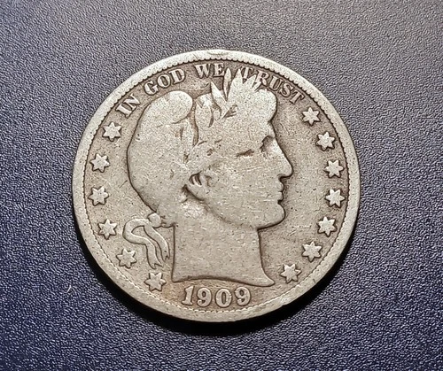 VG 1909-P Barber Half Dollar