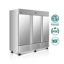 81" W Commercial Refrigerator 72Cu.ft Stainless Steel, Digital Thermostat