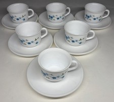 Menge 3 Von 6 Tassen Arcopal Frankreich Modell Vergissmeinnicht