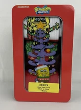 Spongebob Squarepants Christmas Tin Gift Set Adult Unisex Socks Shoe Size 6.5-12