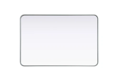 Elegant Decor Contour Metal Rectangle Mirror 28X42 In Silver - Picture 5 of 11